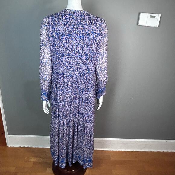 Revolve Saylor Ina Maxi Dress Floral Large blue boho cottagecore - Picture 12 of 13